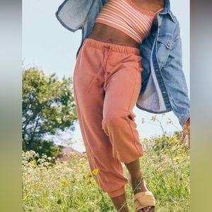 Aerie Size Small Rust/Orange Cropped 7/8th Joggers
